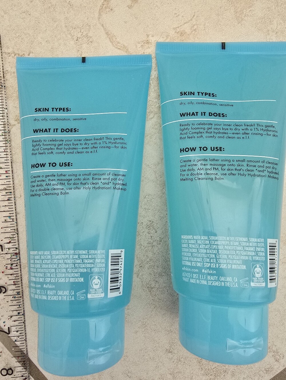 2 ELF Skin Clean Freak Daily Cleanser - Bright Blue Tubes - Picture 2 of 2